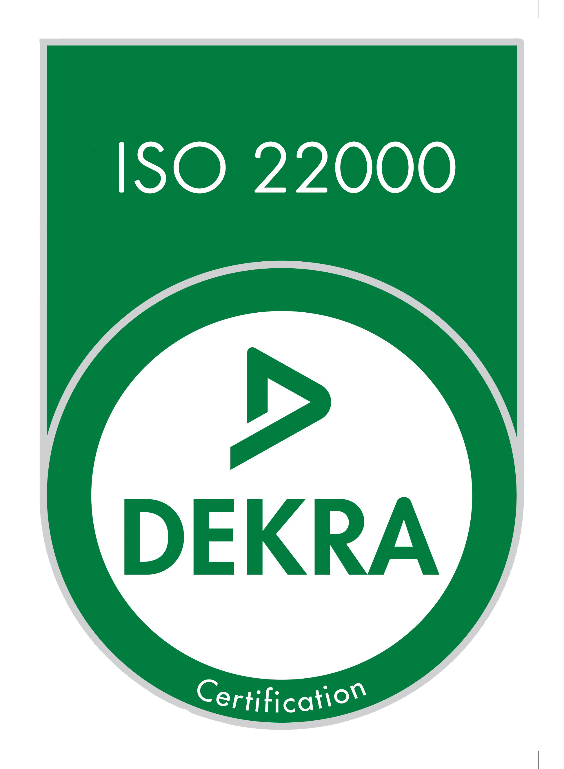 ISO22000 certification raw materials production site