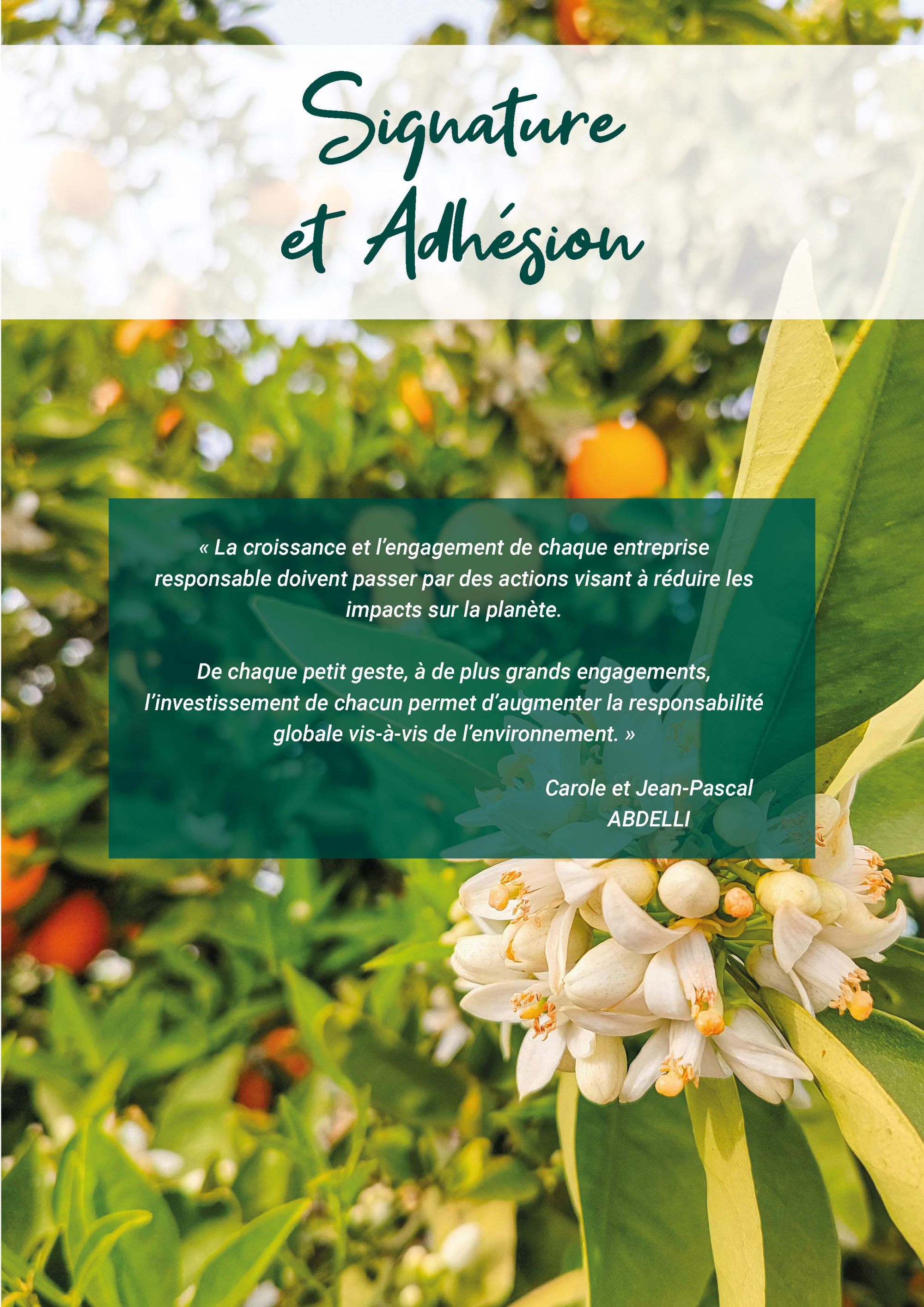 signature et adhésion